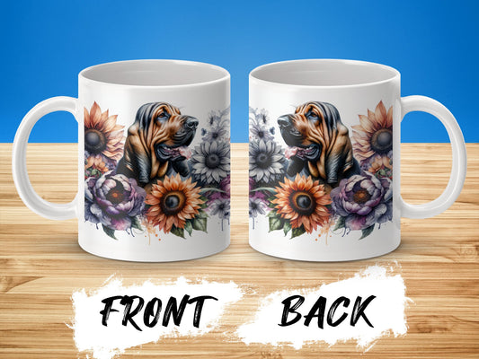 Vibrant Dog and Sunflower Artwork Mug product