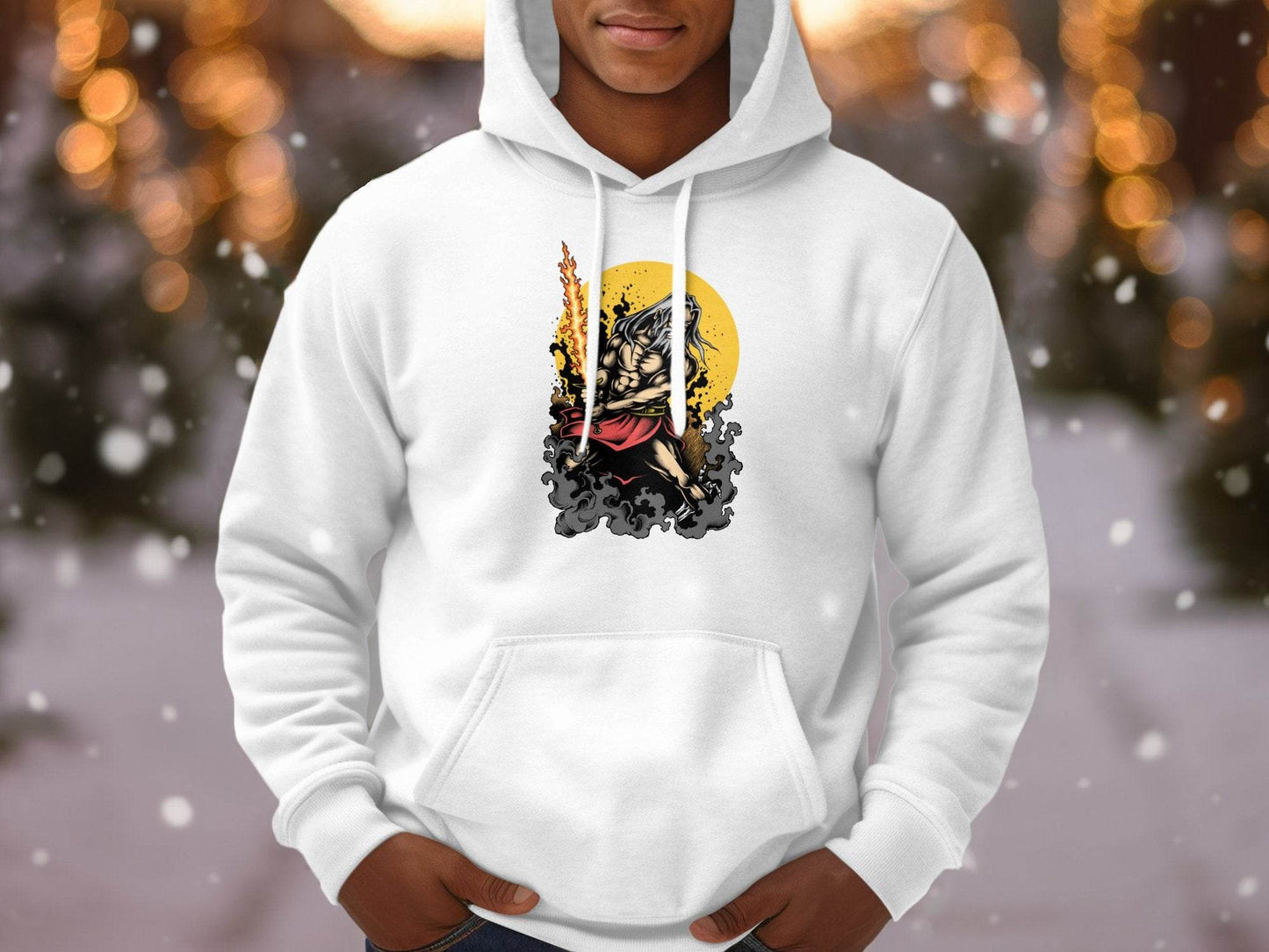Epic Warrior Mythology God Zeus Graphic Unique Artistic Hoodie - Design & Vybe