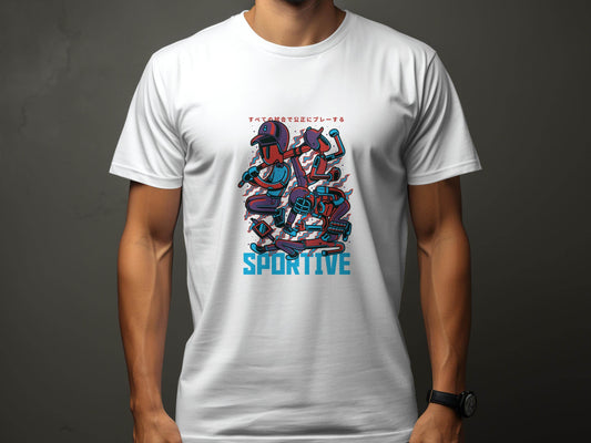 Sportive Characters Artistic Graphic Design Premium T-Shirt - Design & Vybe