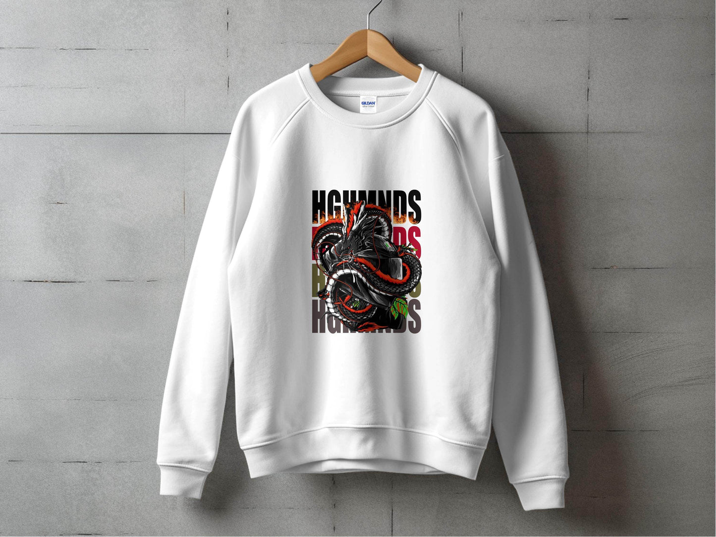 Dragon Motorcycle Helmet Artistic Illustration Graphic Sweater - Design & Vybe