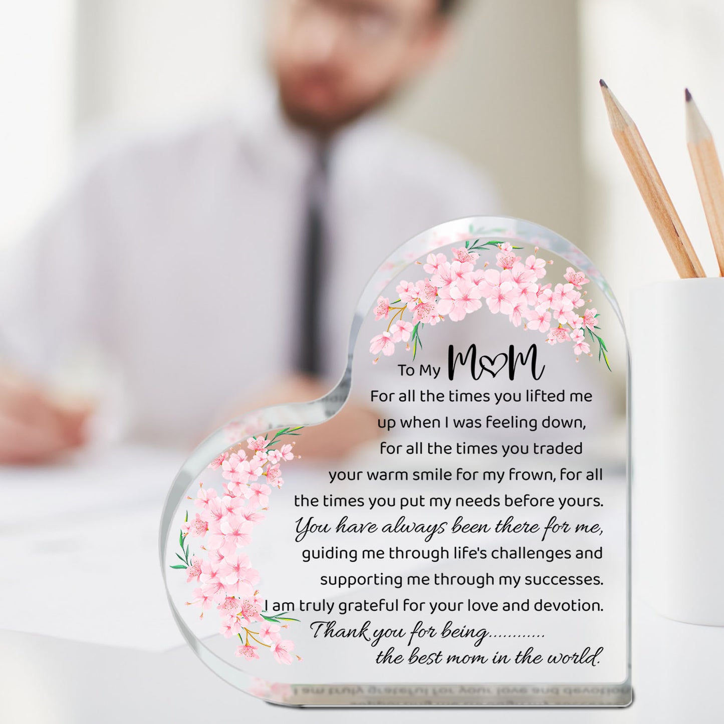 Heart-Shaped Mom Appreciation Plaque