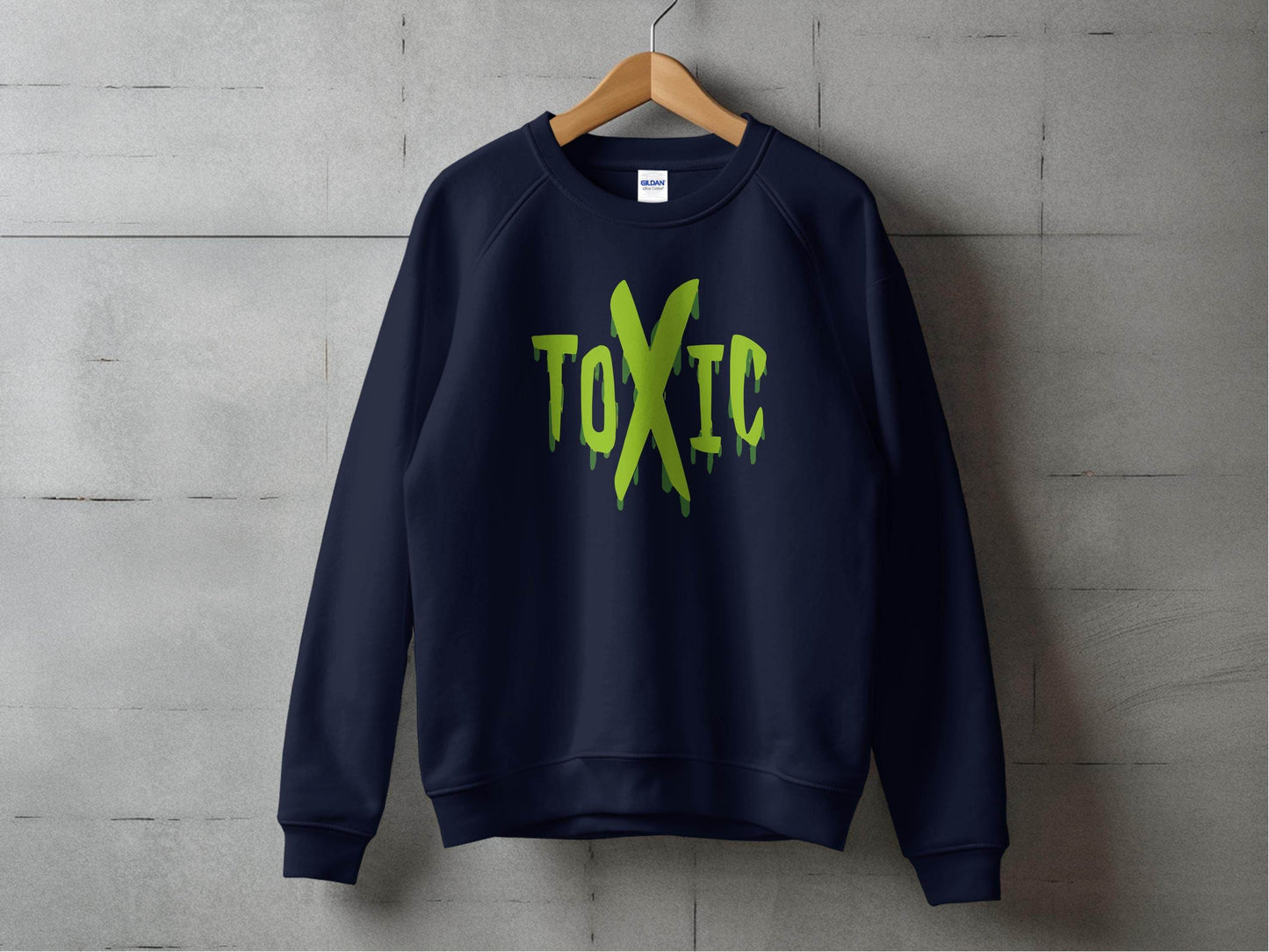 Unique Graphic Toxic Green Dripping Graffiti Text Design Sweater - Design & Vybe