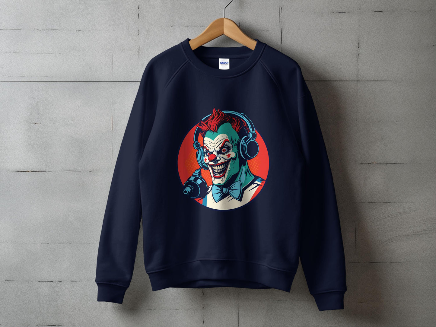 Clown with Headphones Graphic Design Sweatshirt product type