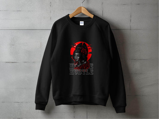 Cyberpunk Geisha Hustle Graphic Image Sweater - Design & Vybe