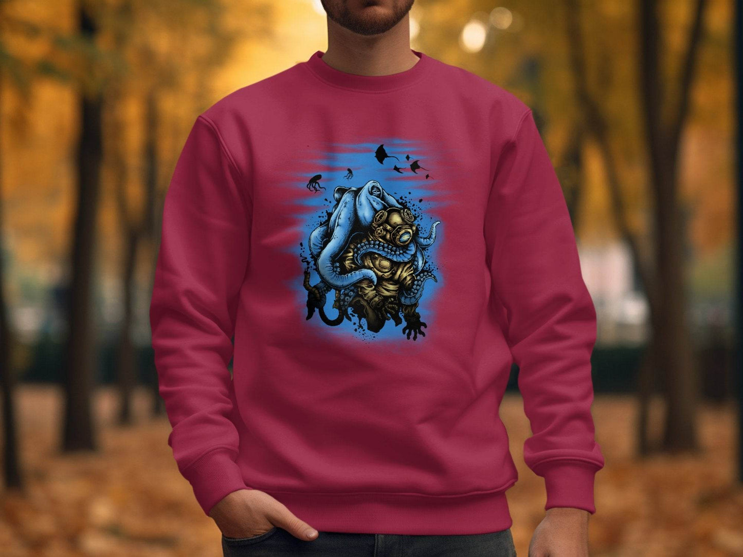 Deep Sea Diver Adventure-Inspired Jelly Fish Graphic Sweater - Design & Vybe