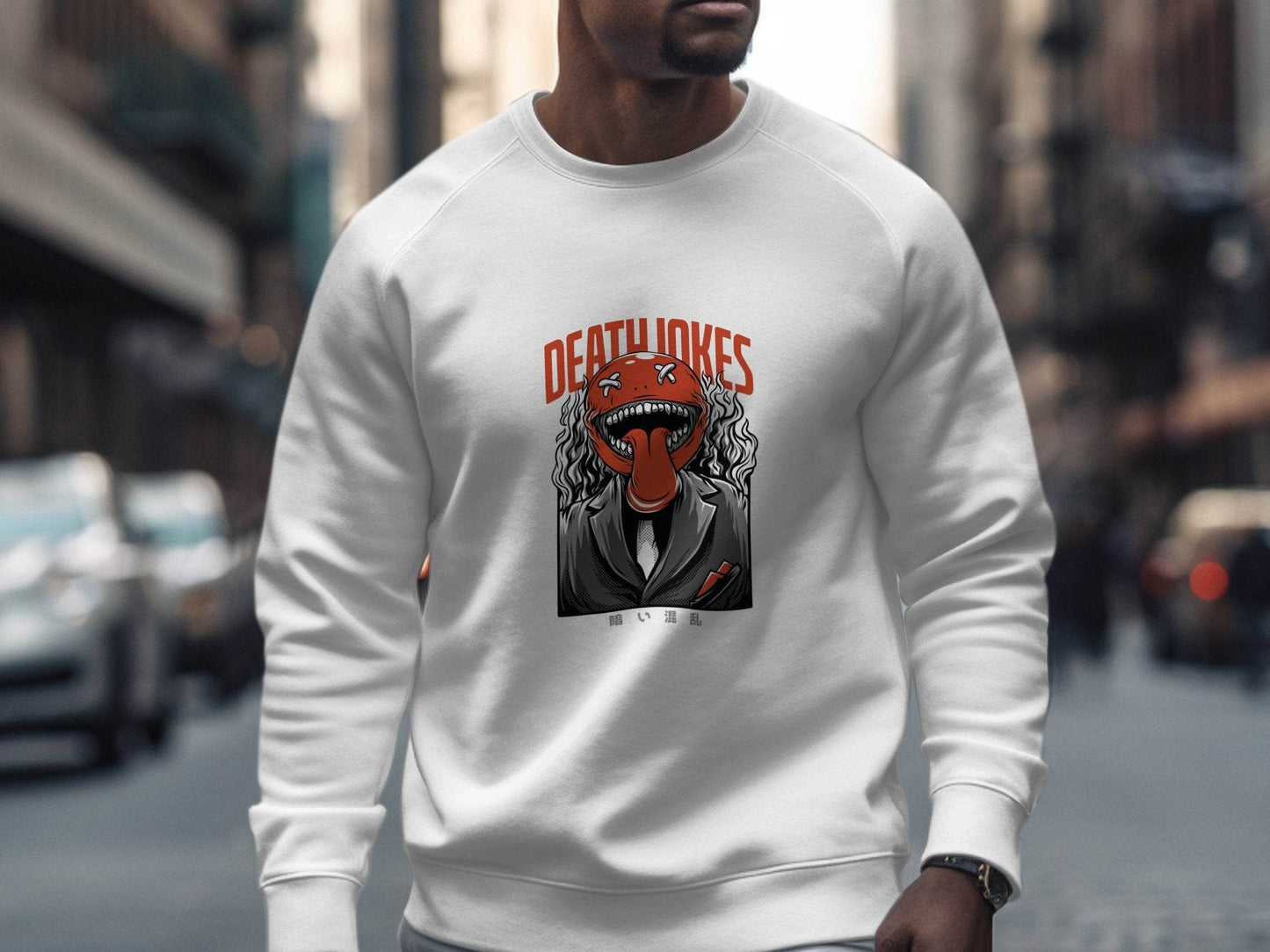 Death Jokes Scary Monster Graphic Artistic Sweater - Design & Vybe