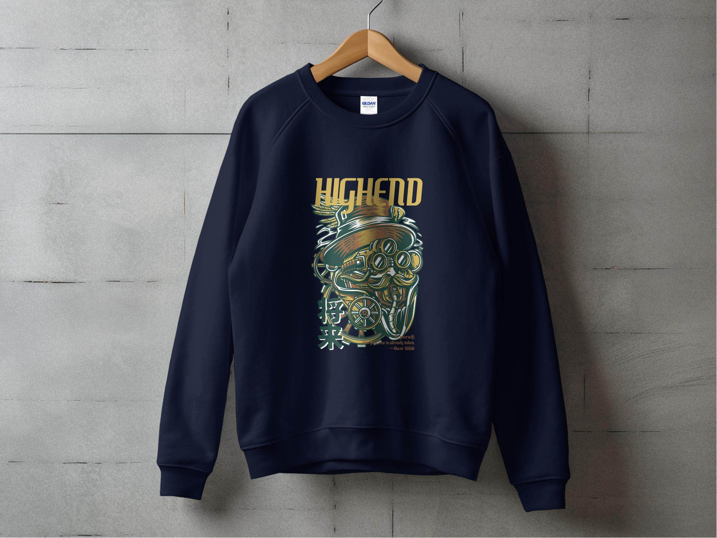 High End Steampunk Design With Future Inscription Sweater - Design & Vybe
