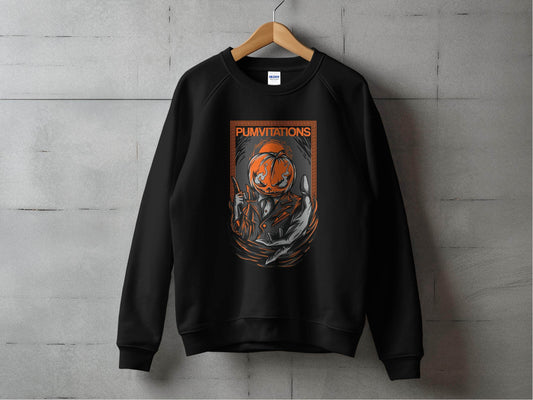 Pumvitations Design for Halloween Pumpkin Man Sweater - Design & Vybe