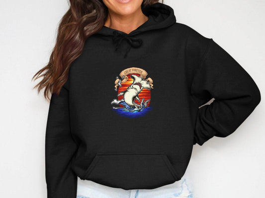 Hammerhead Shark Illustration Graphic Hoodie - Design & Vybe