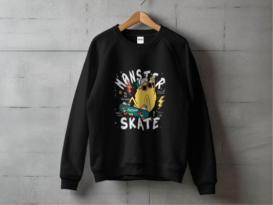 Fun Skateboarding Graphic Monster Cool Sweater - Design & Vybe