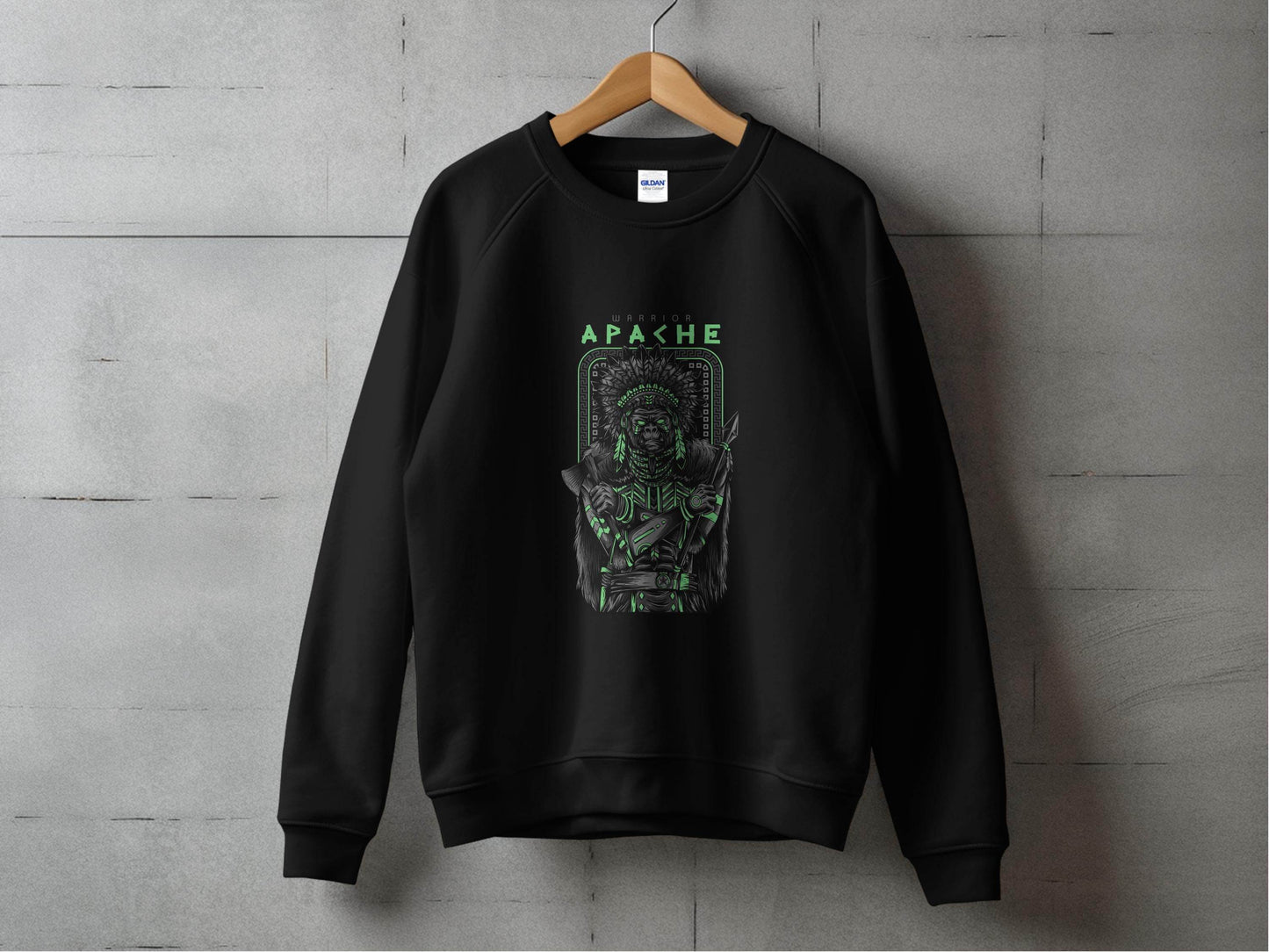 Warrior Apache Gorilla Illustration Artwork Graphic Sweater - Design & Vybe