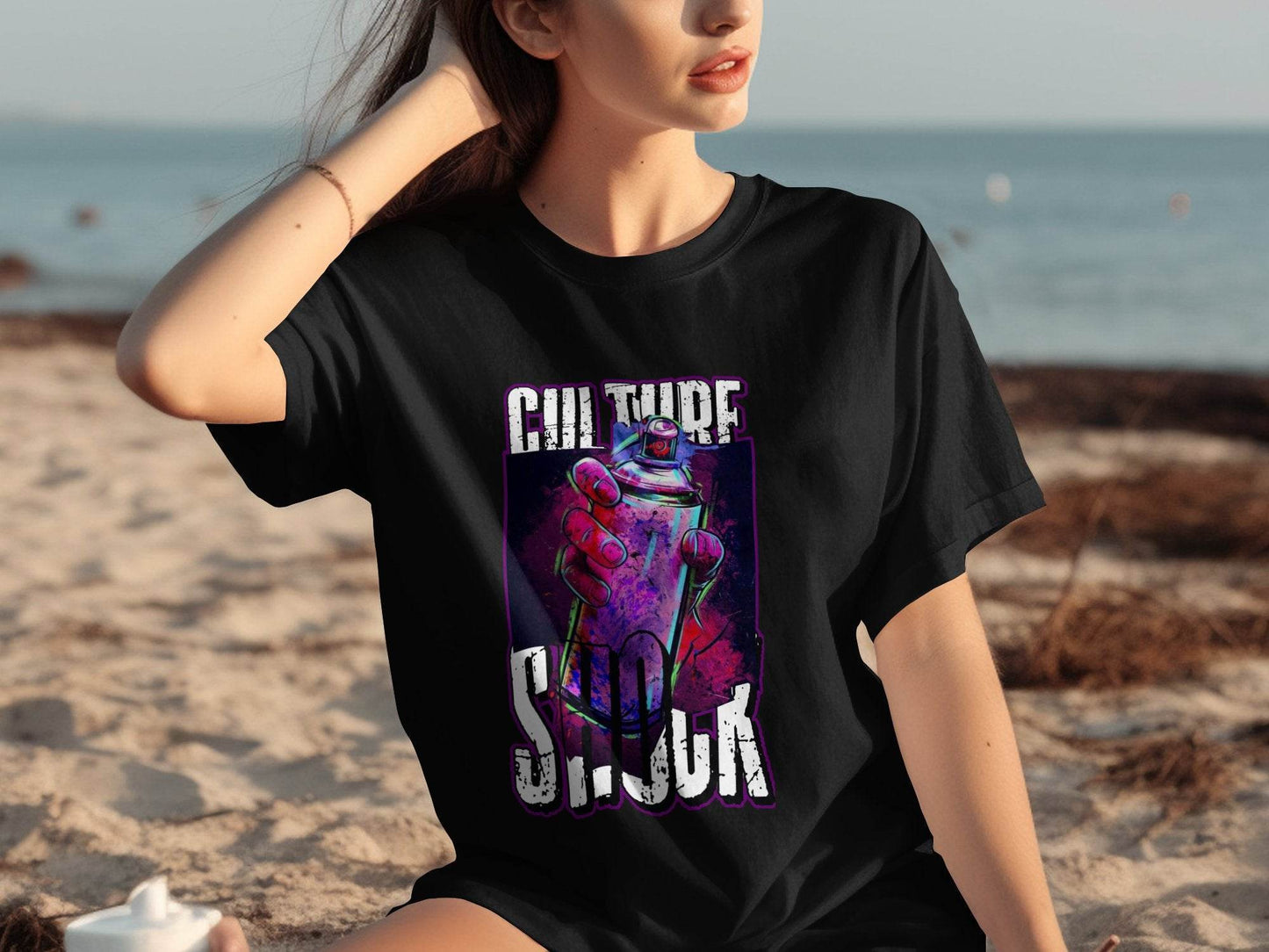 Culture Shock Spray Paint Art Cool Style T-Shirt - Design & Vybe