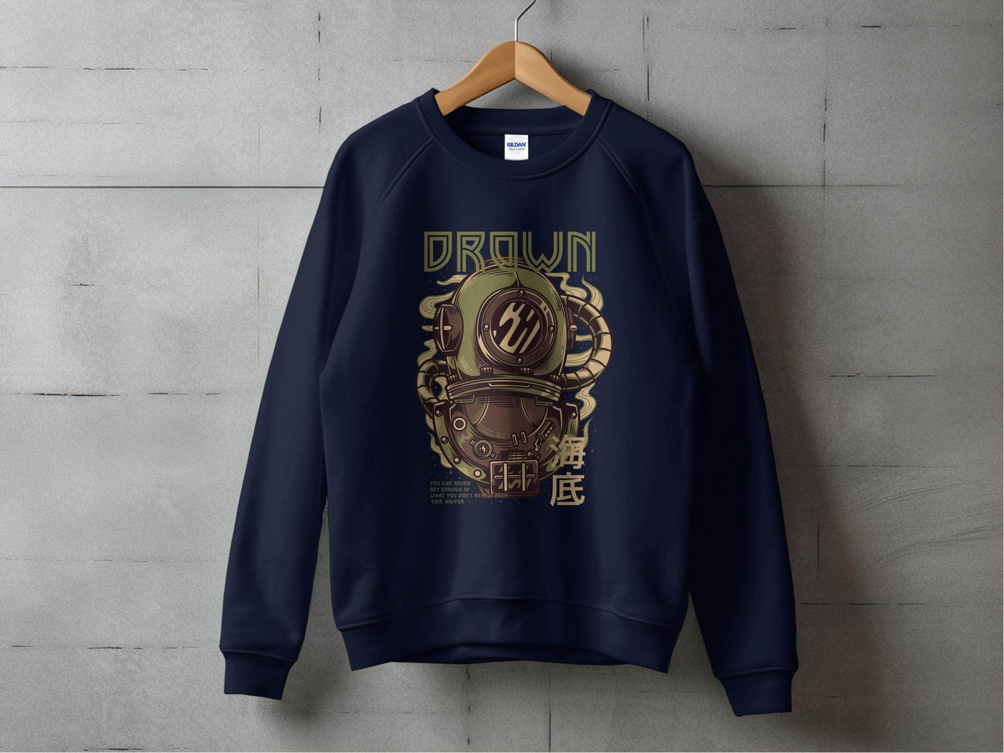 Drown Underwater Helmet Design Cool Graphic Sweater - Design & Vybe
