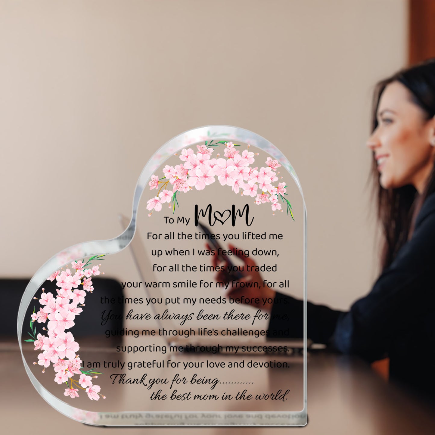 Heart-Shaped Mom Appreciation Plaque