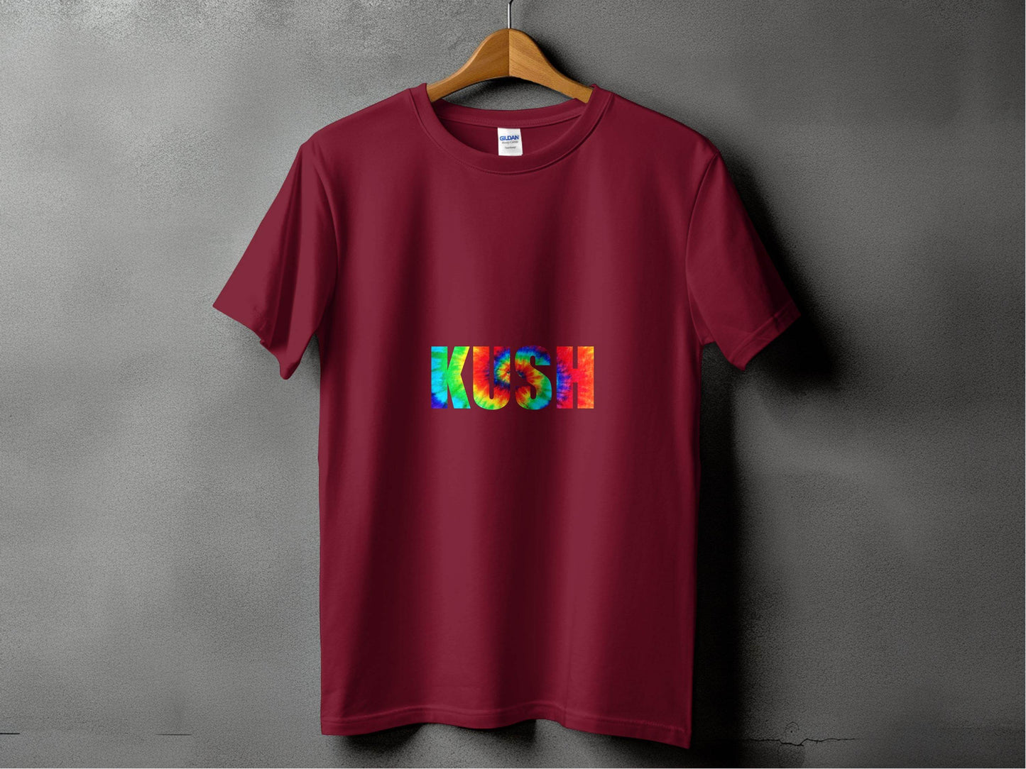 Kush Tie Dye Text Stylish Graphics T-Shirt - Design & Vybe