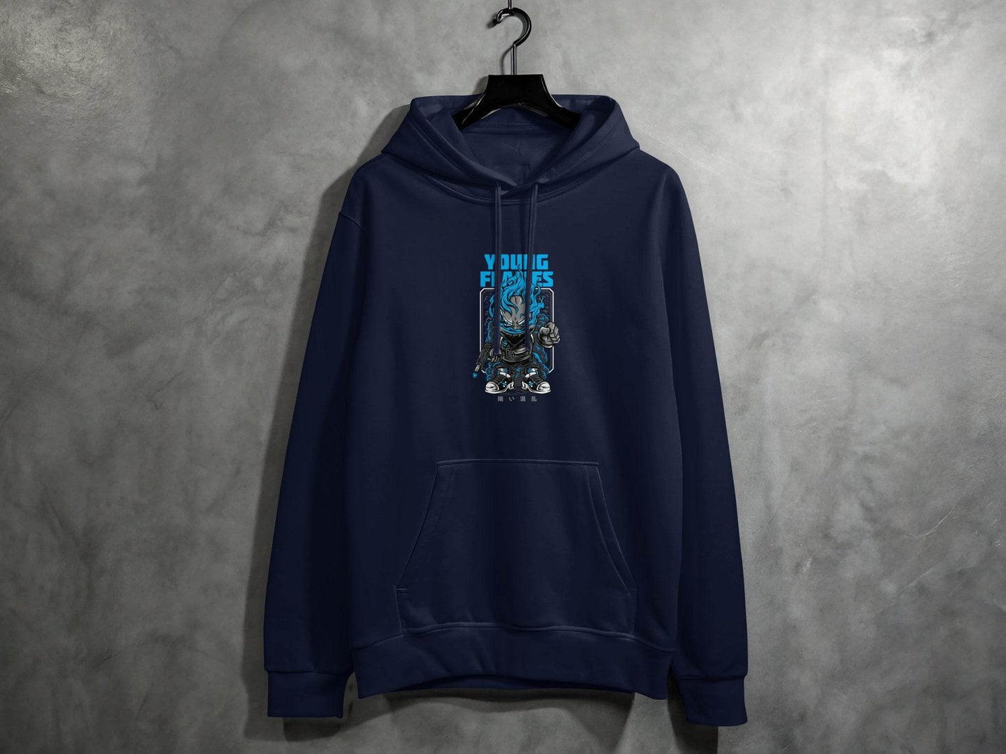 Young Flames Cartoon Style Monster Character Graphic Hoodie - Design & Vybe