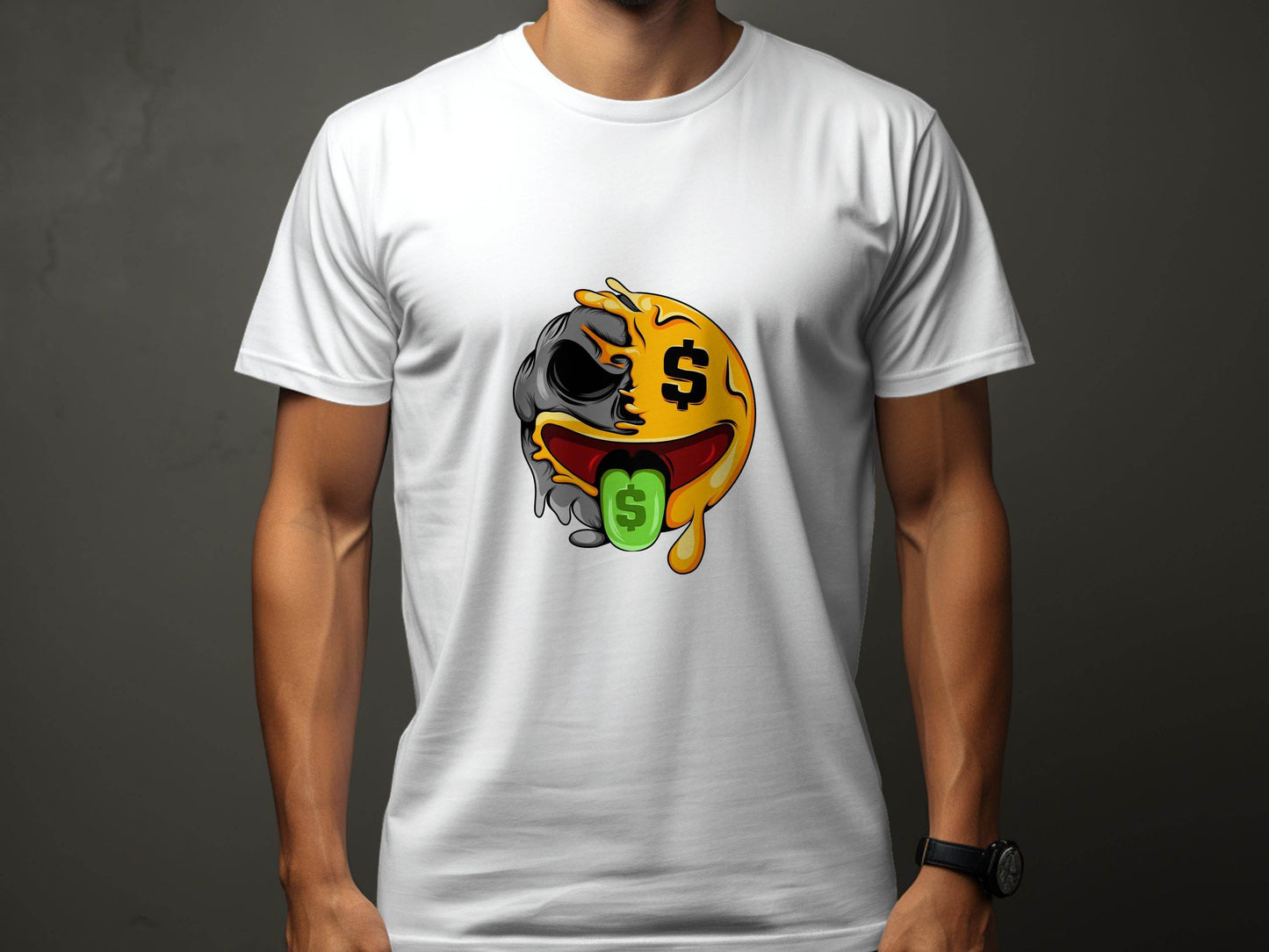 Melting Money Emoji Graphic Image For Mens Womens T-Shirt - Design & Vybe