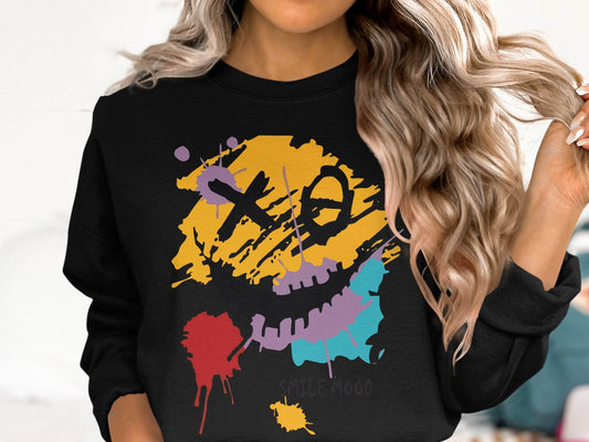 Colorful Smile Mood Abstract Art Sweater - Design & Vybe