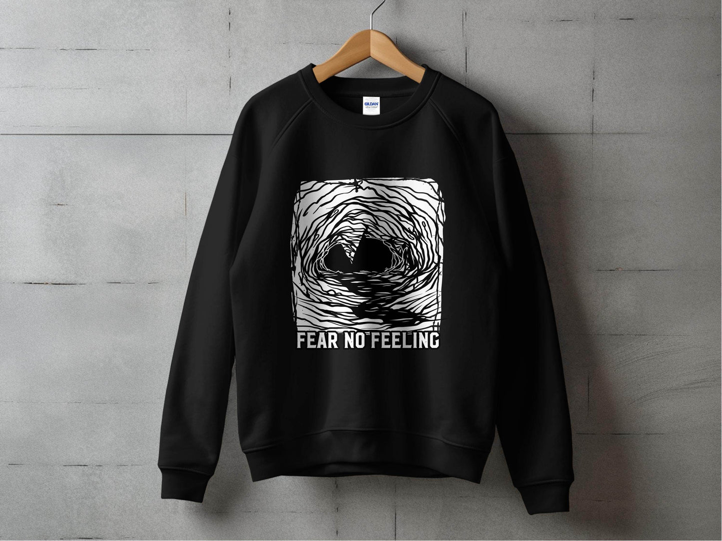 Fear No Feeling Artistic Graphic Sweater - Design & Vybe