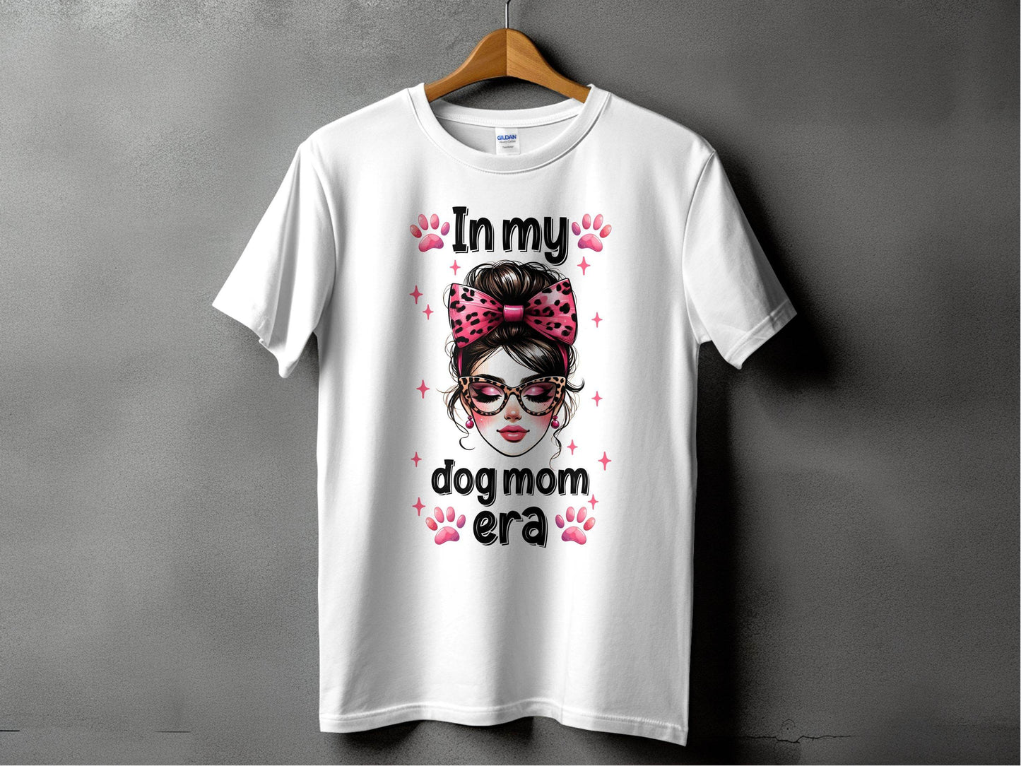In My Dog Mom Era Stylish Woman Graphic Design T-Shirt - Design & Vybe