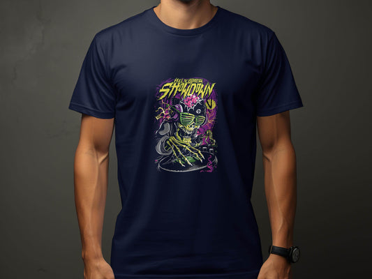 Helicopter Thunder Skull Design With Glasses T-Shirt - Design & Vybe