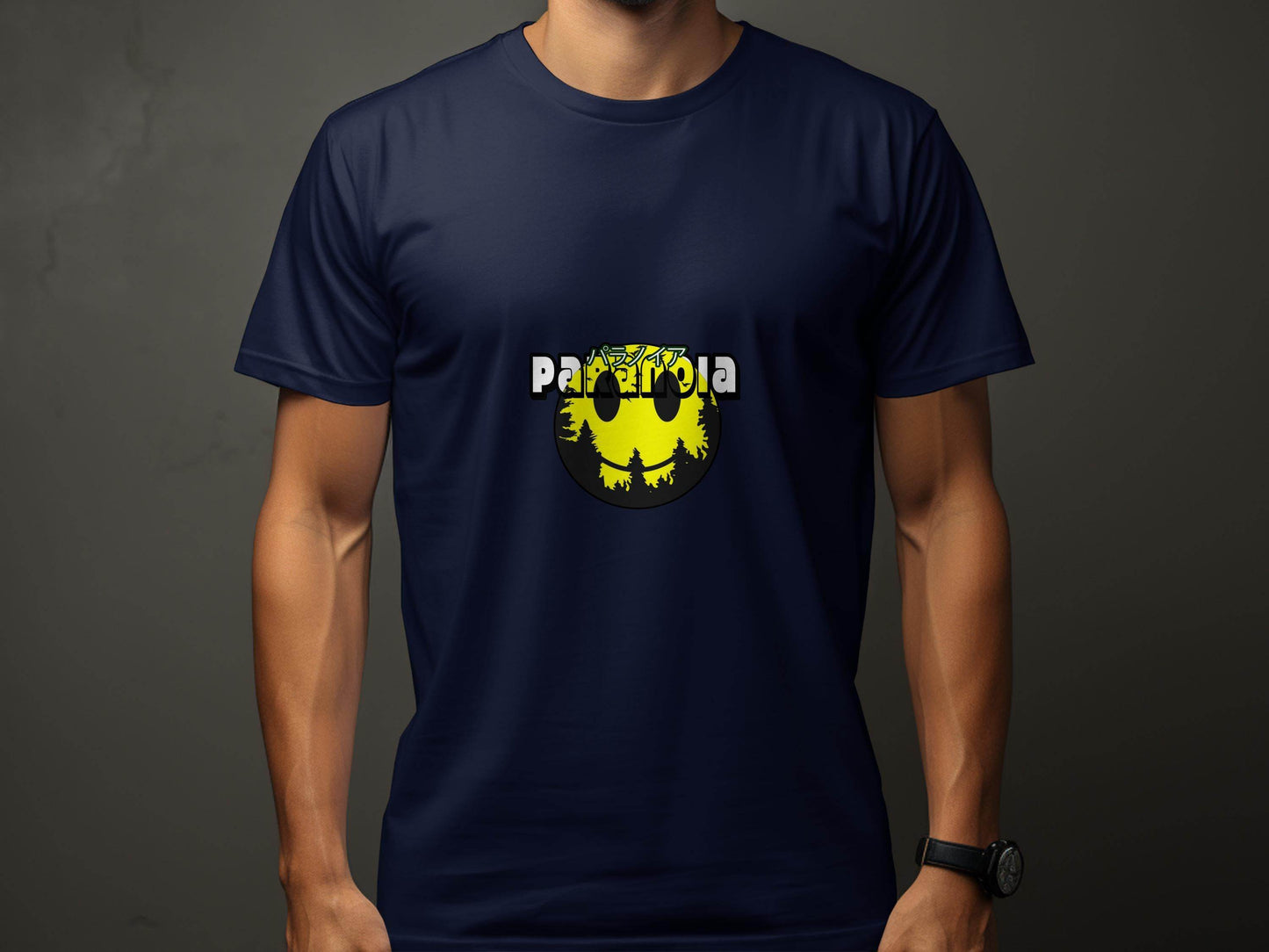 Paranoia With Japanese Text Graphic Image T-Shirt - Design & Vybe