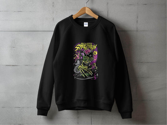 Helicopter Thunder Skull Design With Glasses Sweater - Design & Vybe