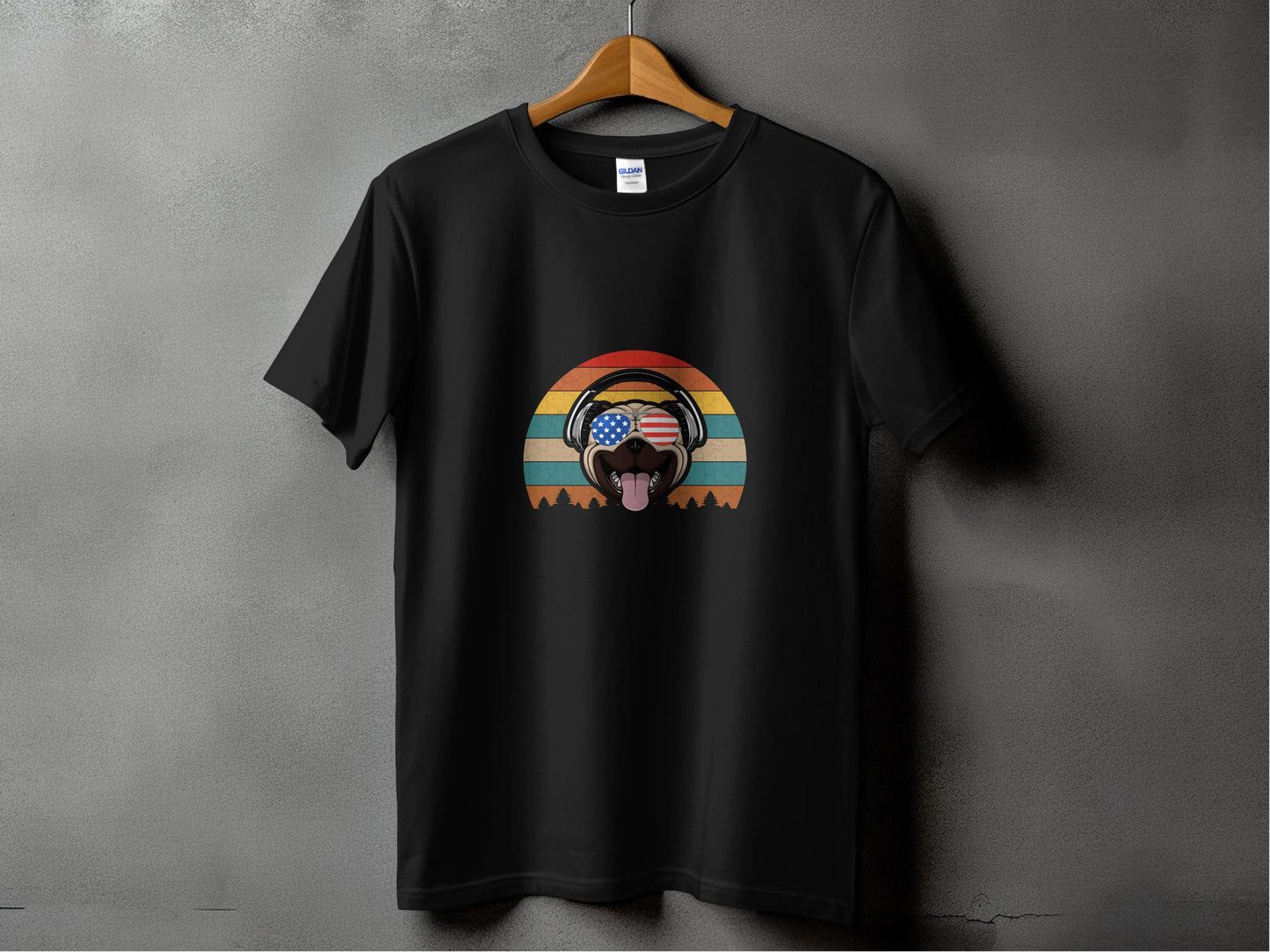 Cute Musical American Flag Design T-shirt product