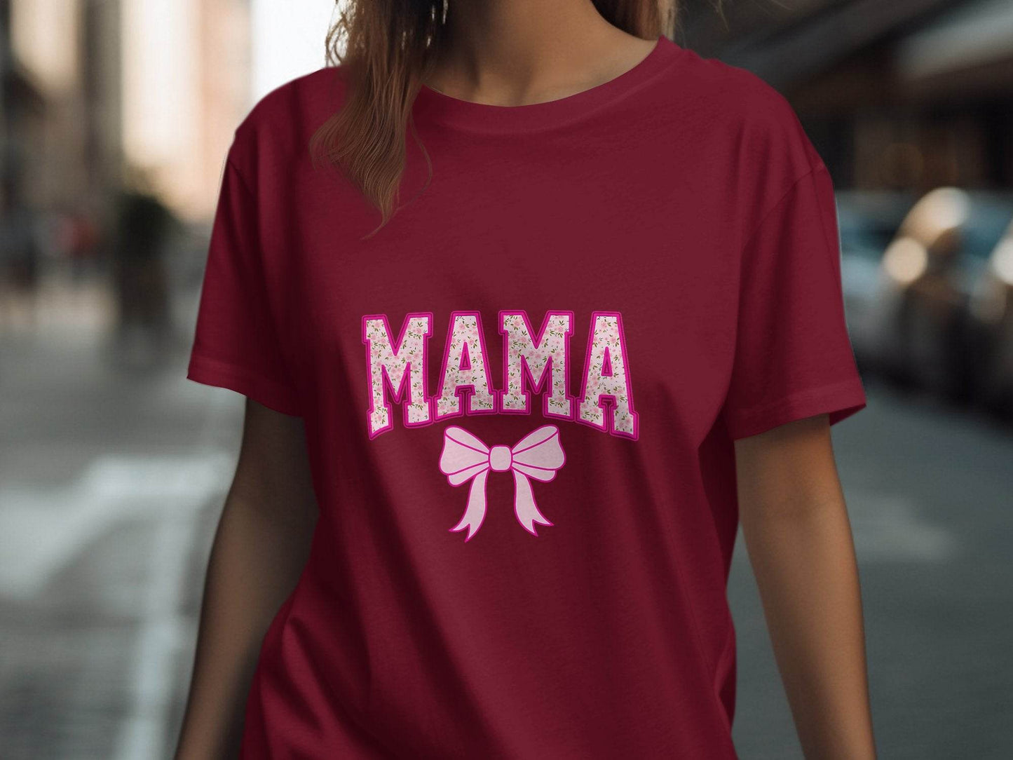 Floral Mama With Bow Graphic Design For Moms T-Shirt - Design & Vybe