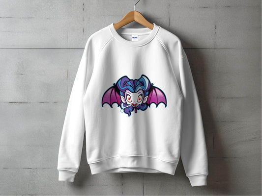 Cute Cartoon Vampire with Wings Graphic Sweater - Design & Vybe