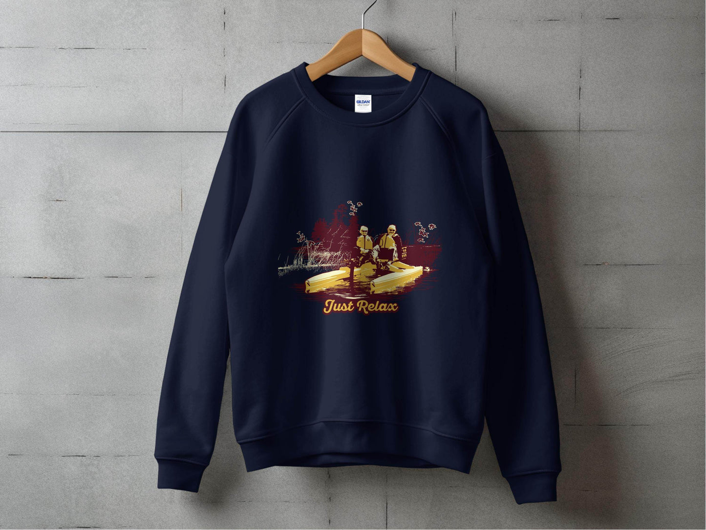 Just Relax Nature Scene Graphic Sweater - Design & Vybe