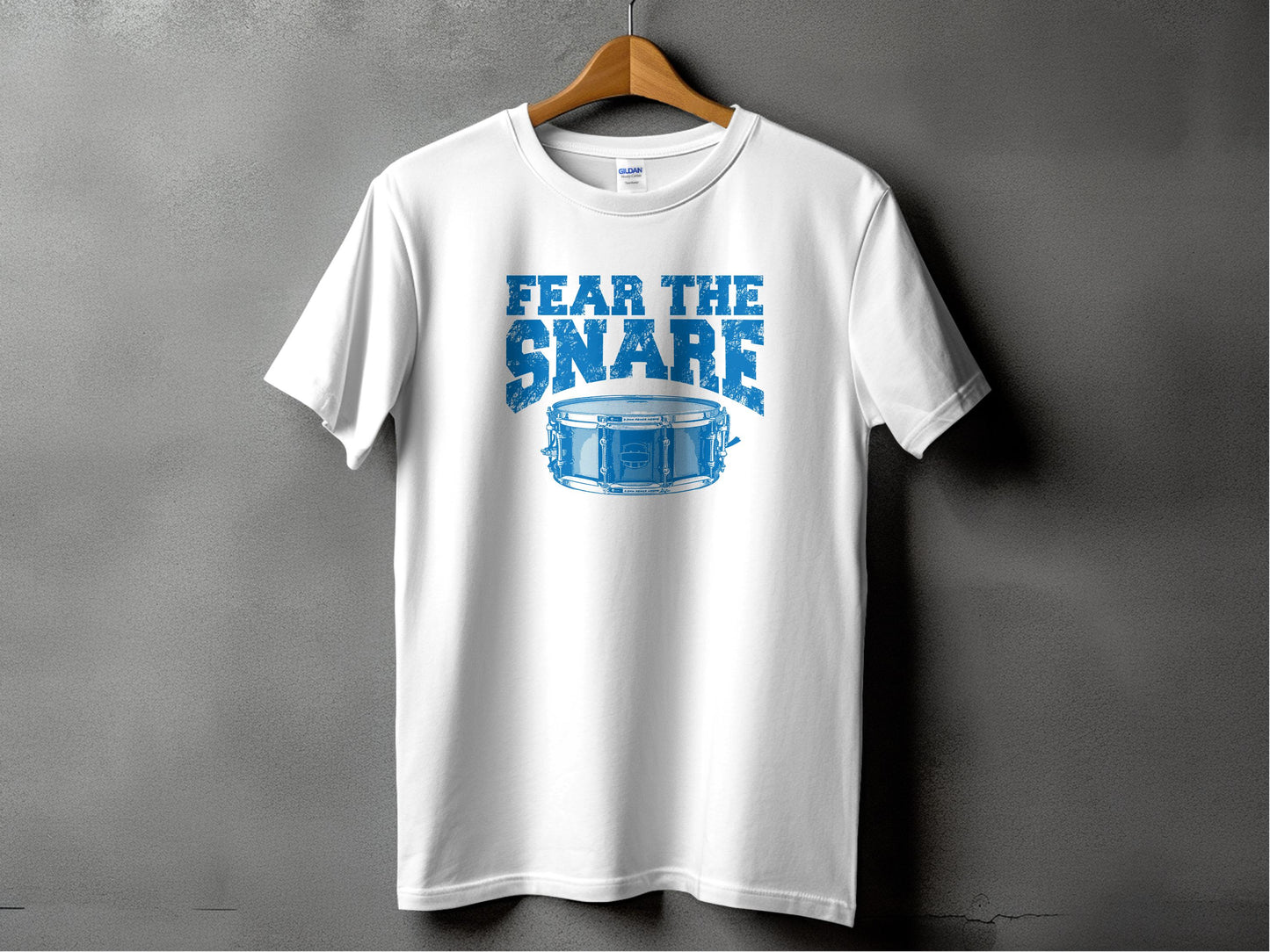 Fear The Snare Drum Graphic White T-Shirt product type