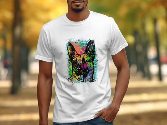 Vibrant German Shepherd Illustration Art T-Shirt - Design & Vybe