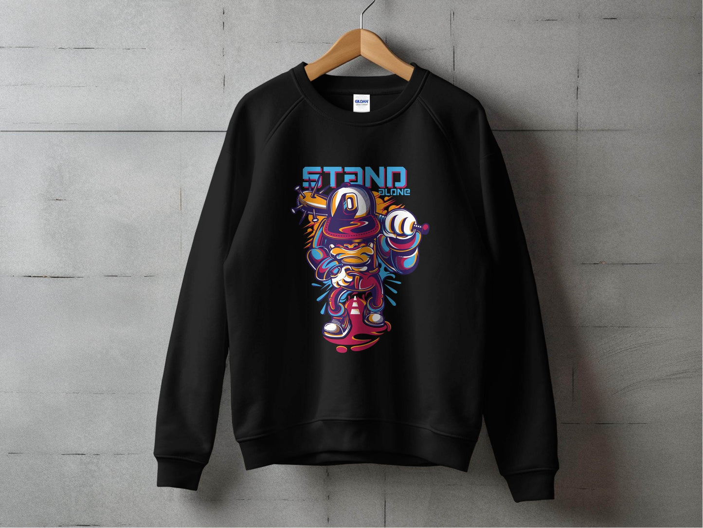 Stand Alone Cartoon Character Illustration Graphic Sweater - Design & Vybe