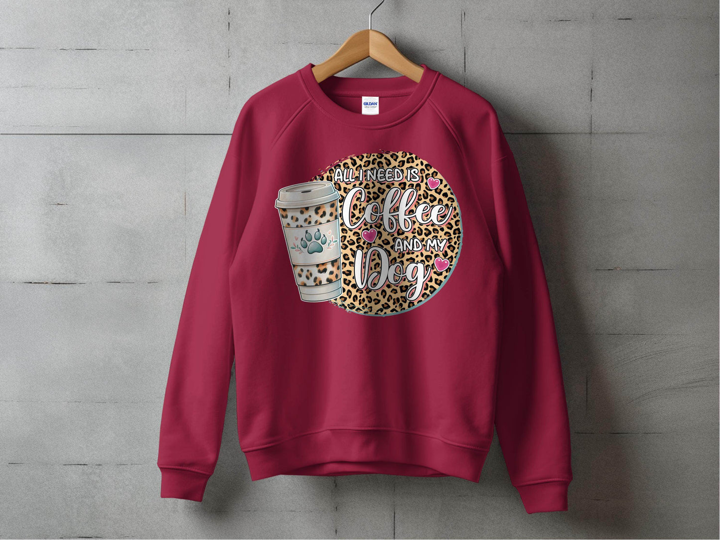All I Need Is Coffee and My Dog Funny Quote Sweater - Design & Vybe