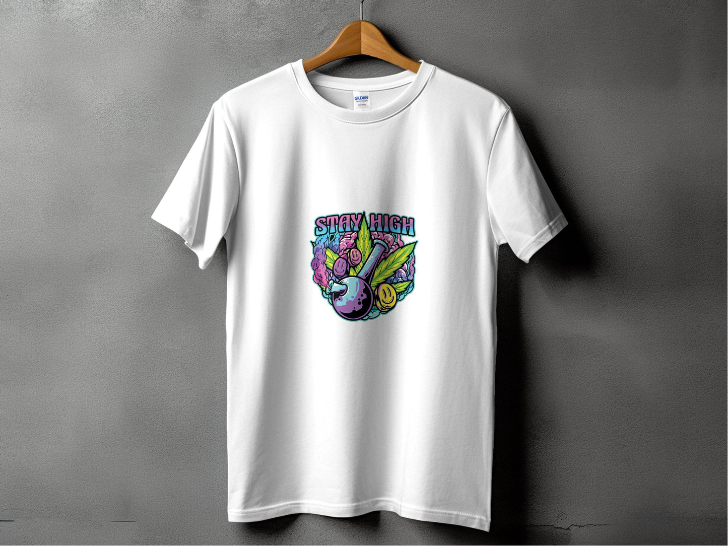 Stay High Graphic Weed Marijuana Cannabis Flower T-Shirt - Design & Vybe