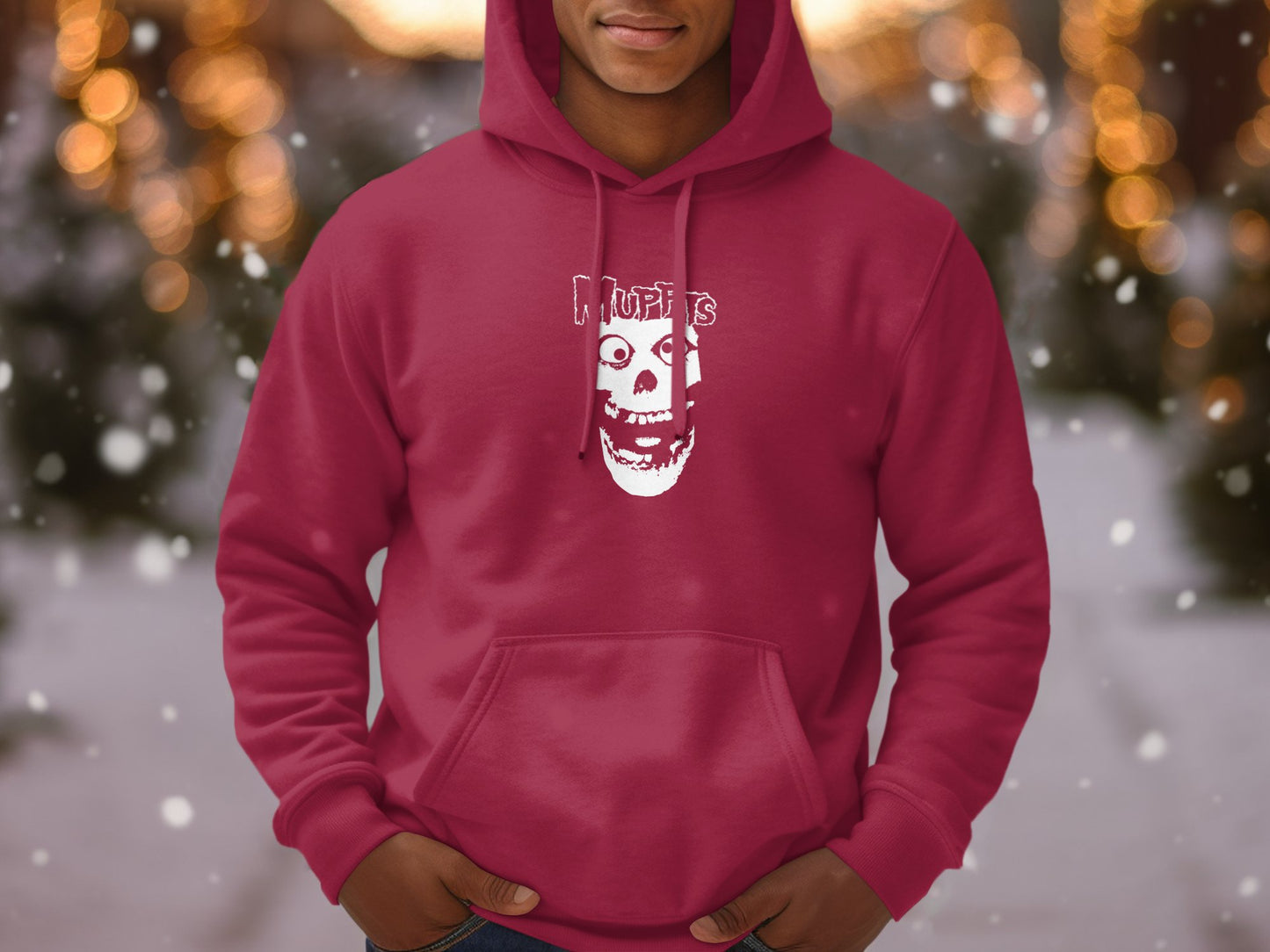 Misfits Skull Hooded Sweatshirt Red Hoodie product type