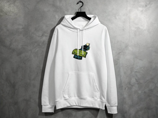 Eye-Catching Cash Printing Money Graphic Hoodie - Design & Vybe