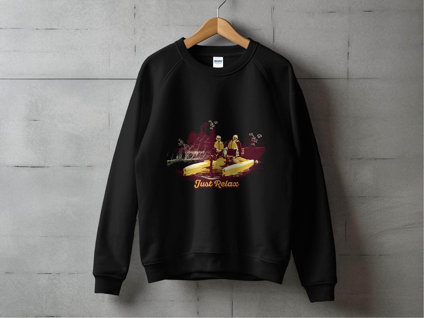 Just Relax Nature Scene Graphic Sweater - Design & Vybe