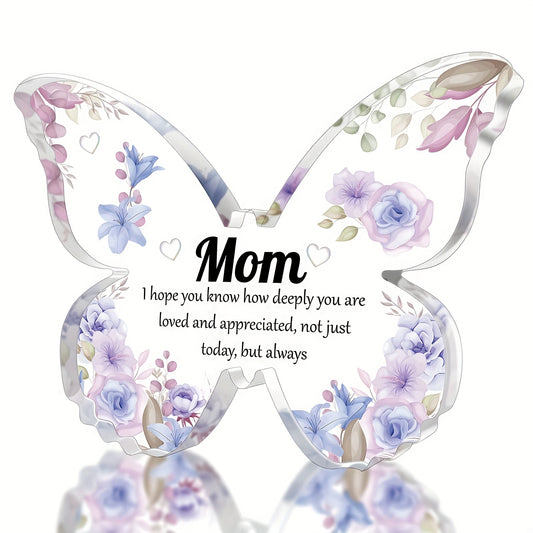 Heartfelt Butterfly Acrylic Keepsake for Mom