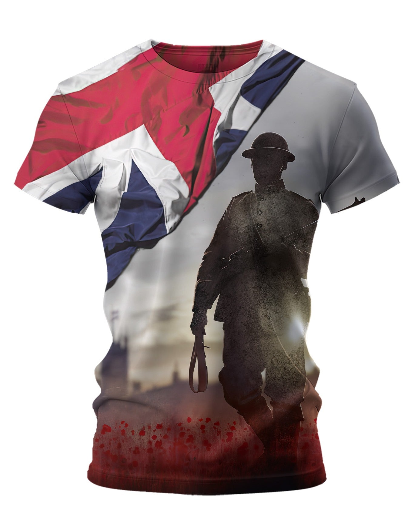 UK Soldier Poppy Field Dawn - Remembrance Day