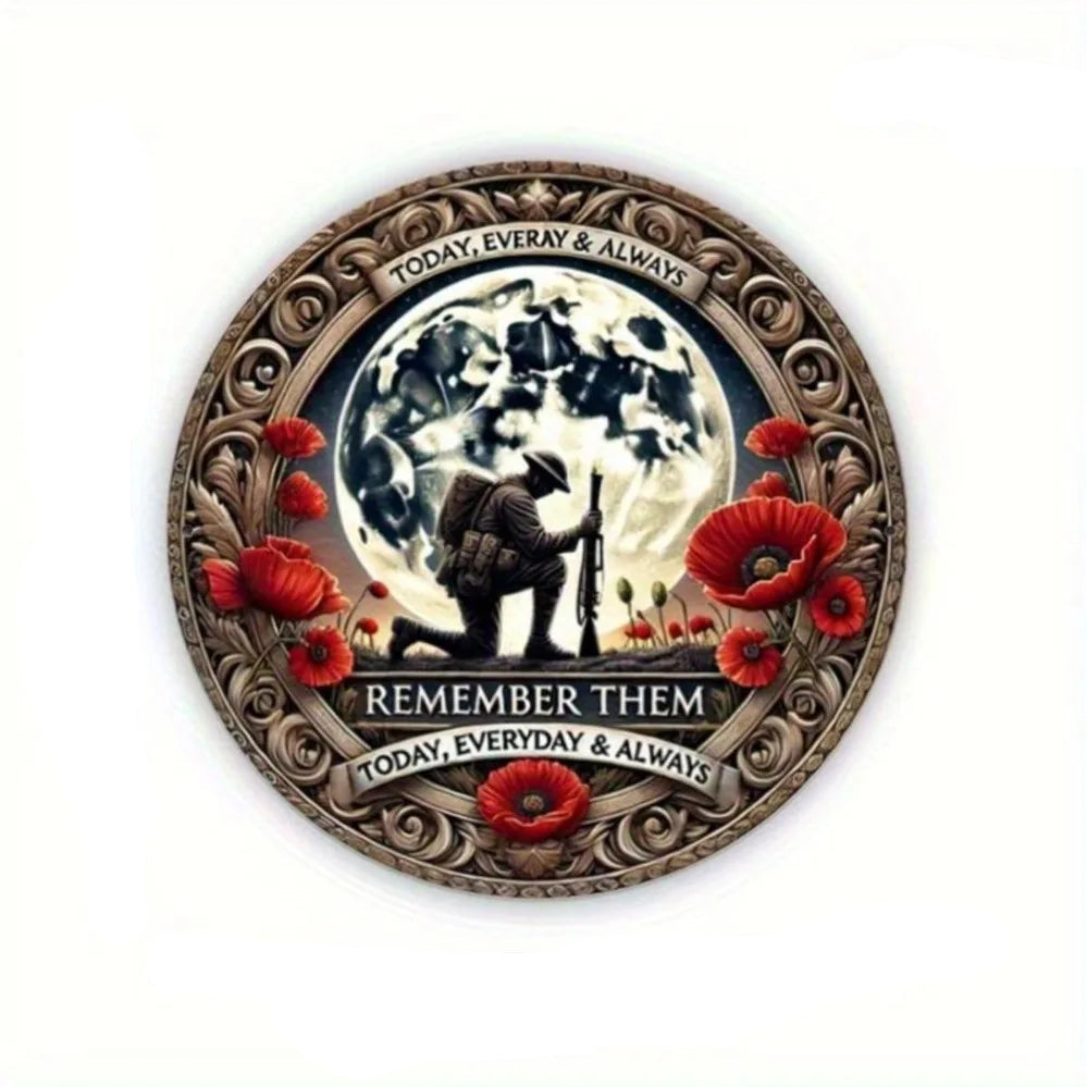 Remembrance Soldier Pattern - Metal Art Decor