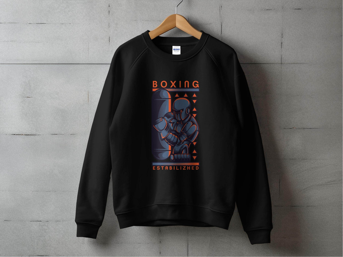 Established Boxing Warrior Punching Bag Bold Style Sweater - Design & Vybe