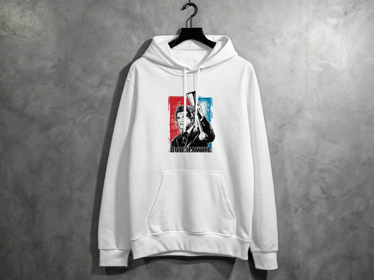 Iconic Bob Hawke Illustration Graphic Print Hoodie - Design & Vybe