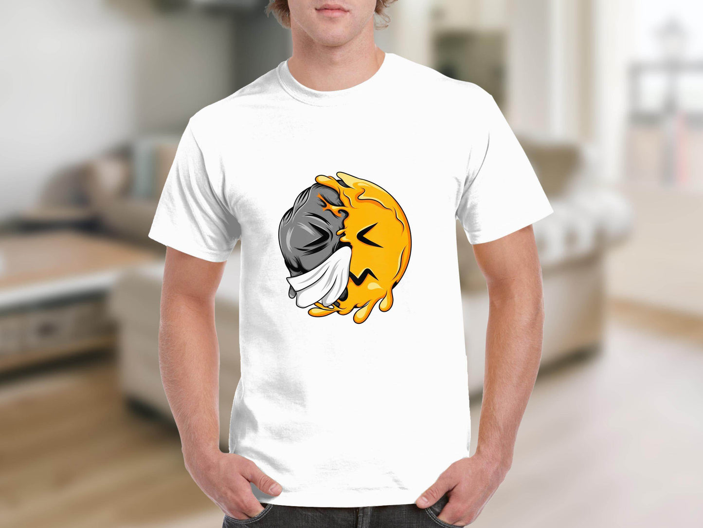 Abstract Art Smiley Design Graphic T-Shirt - Design & Vybe