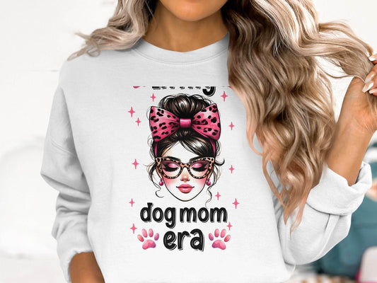In My Dog Mom Era Stylish Woman Graphic Design Sweater - Design & Vybe