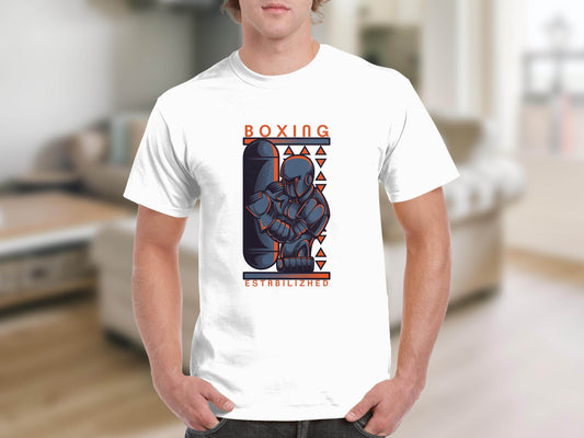 Established Boxing Warrior Punching Bag Bold Style T-Shirt - Design & Vybe