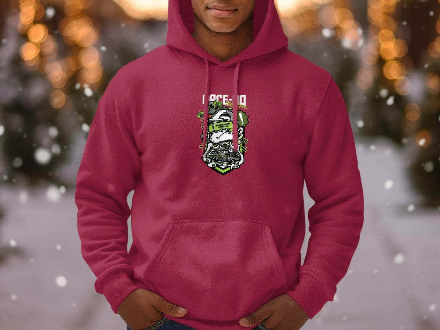 Street Art Monkey with Console Graphics Cool Hoodie - Design & Vybe