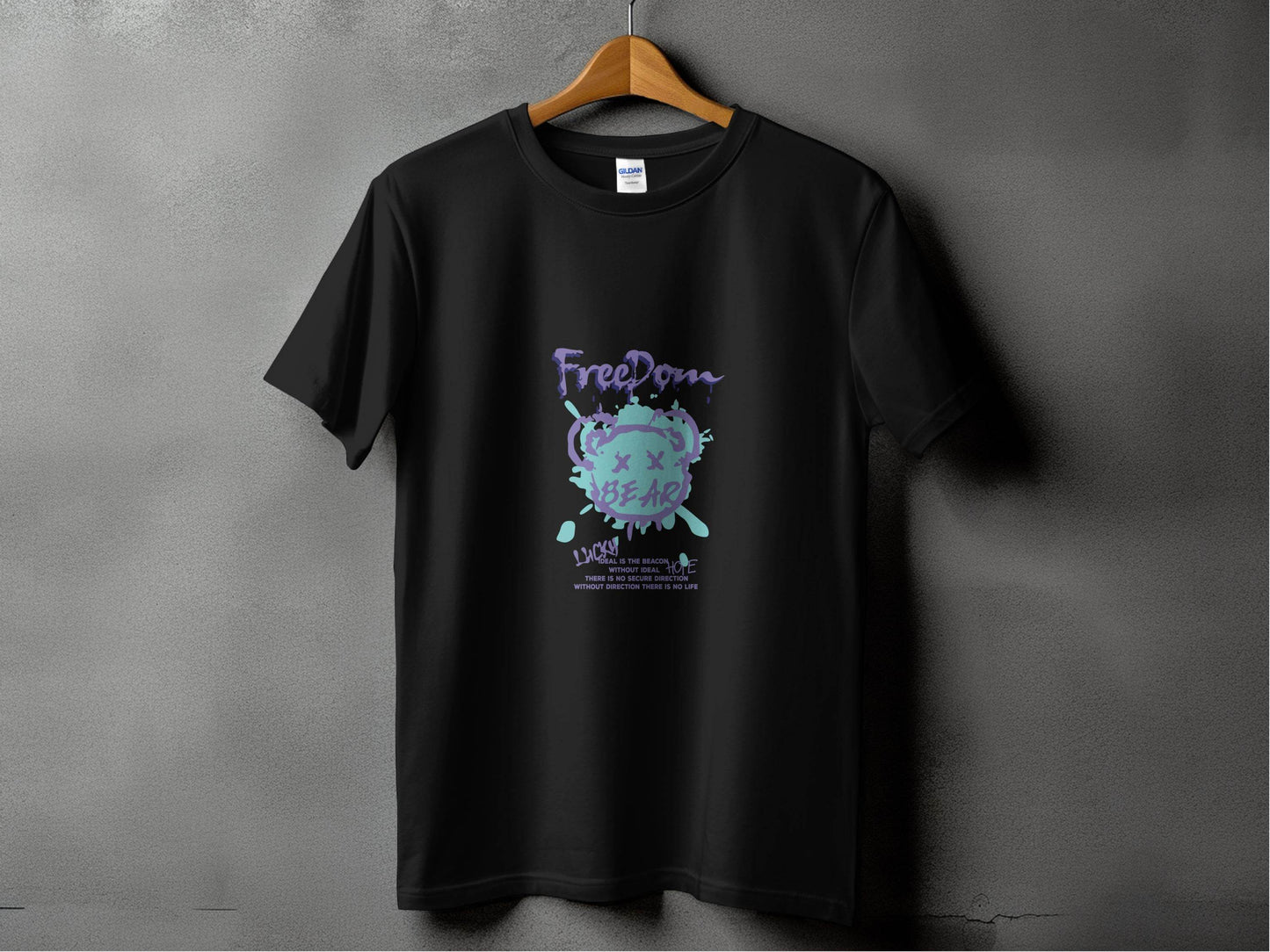 Freedom Lucky Bear Ideal is the Beacon Graphic T-Shirt - Design & Vybe