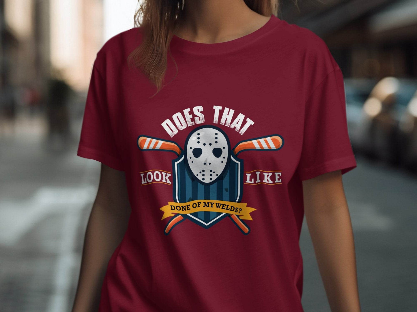 Iconic Mask Hockey Theme Look Alike Graphic T-Shirt - Design & Vybe